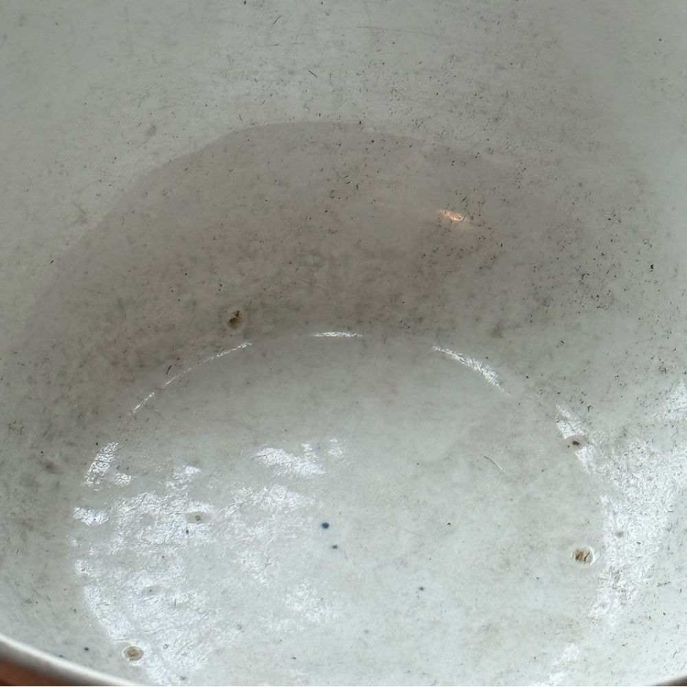 Beautiful Antique Hand Painted Floral Spongeware Bowl Made In England Late 1800s - Picture 9 of 14